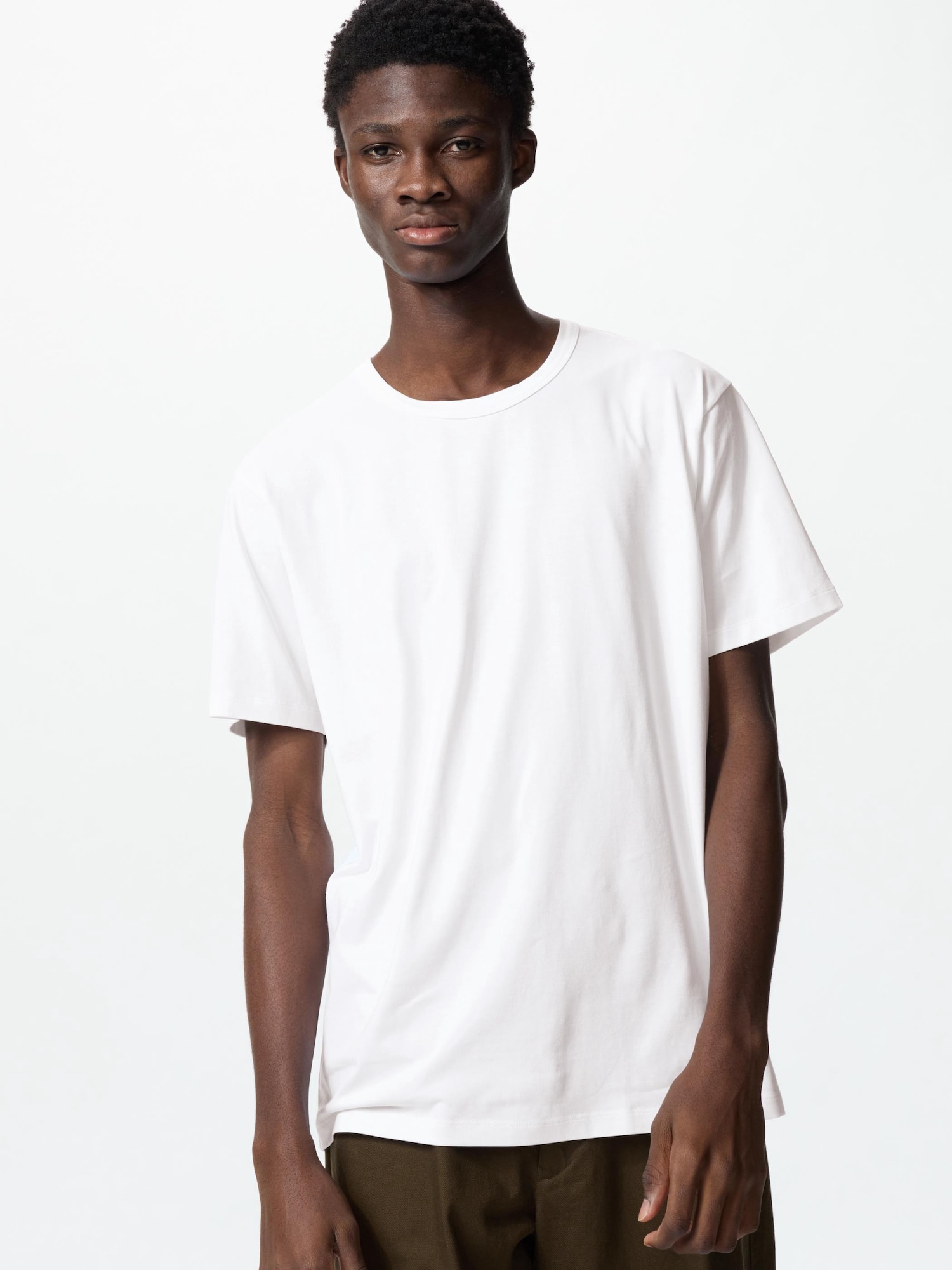 AIRism Cotton Crew Neck Short Sleeve T-Shirt