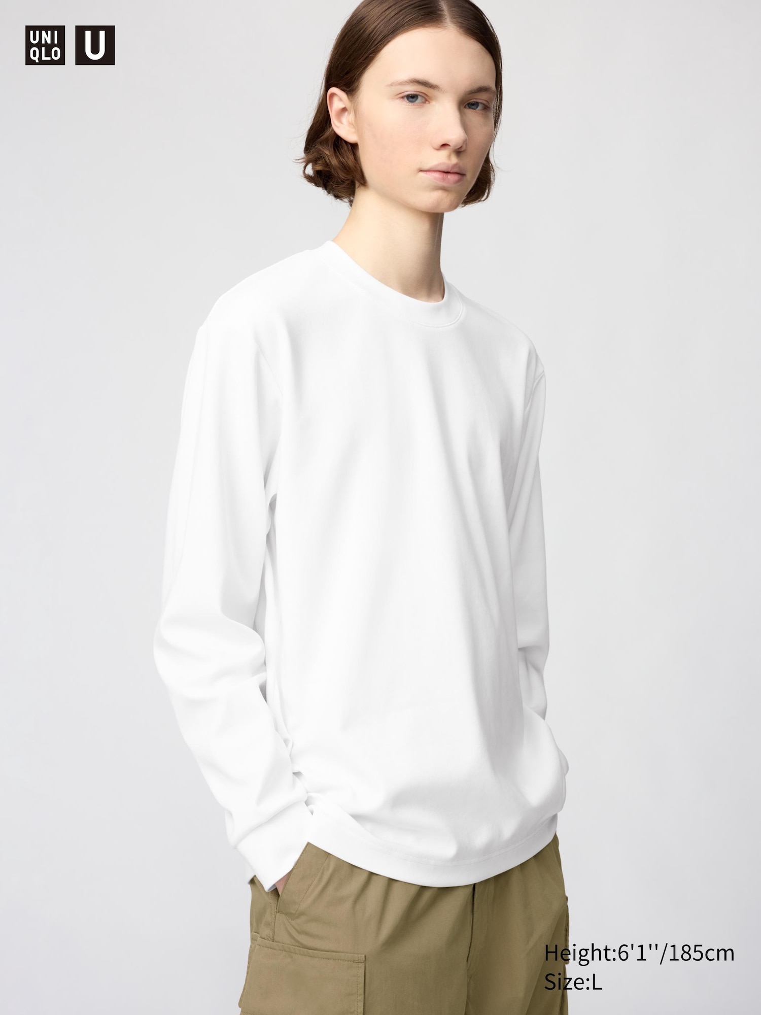AIRism Cotton Crew Neck Long Sleeve T-Shirt
