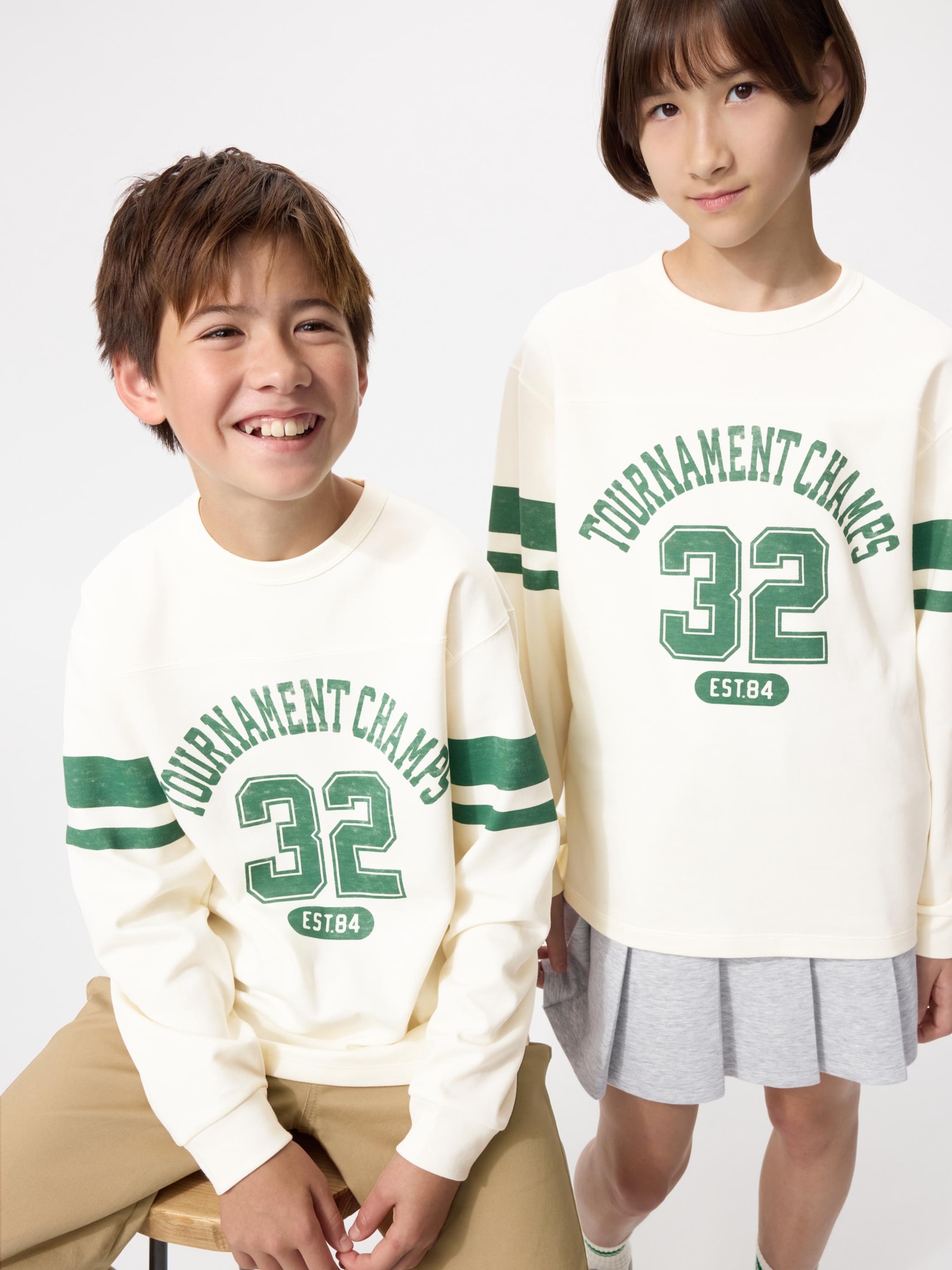 KIDS AIRism Cotton Crew Neck T-Shirt Long Sleeve