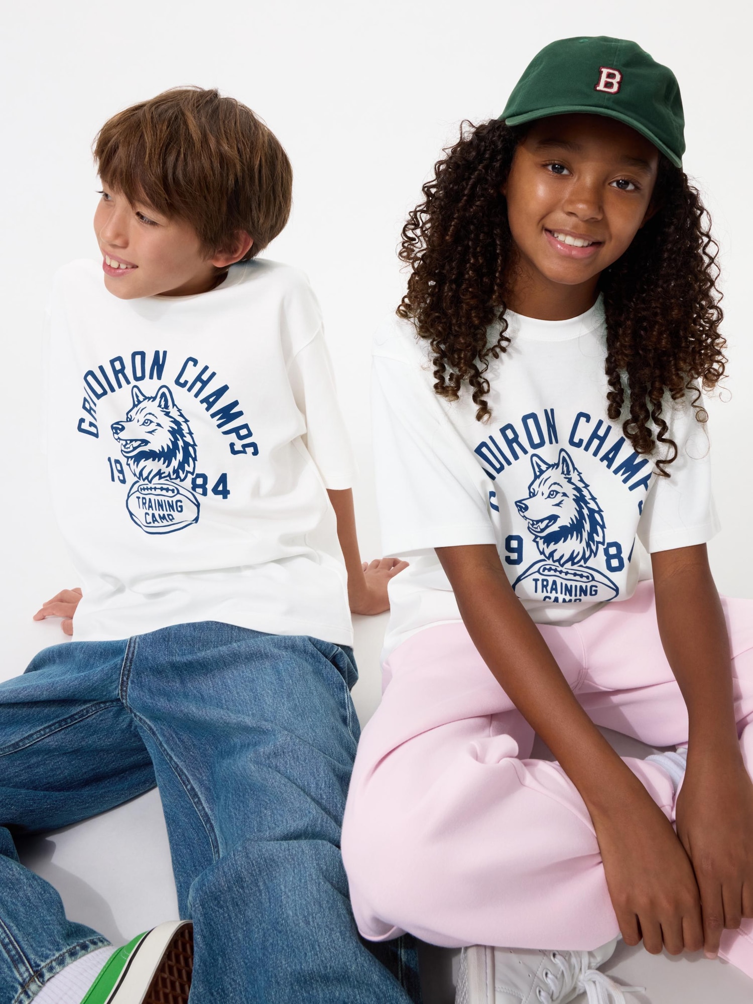 KIDS AIRism Cotton Graphic Crew Neck T-Shirt