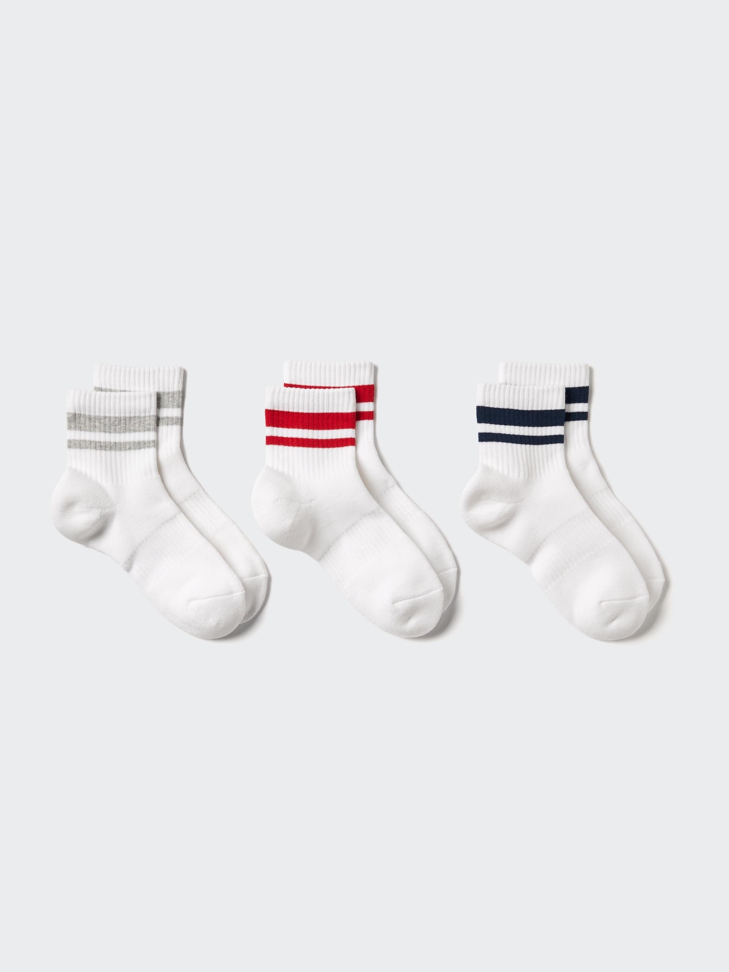 Socks 3 Pairs Crew Pile Line