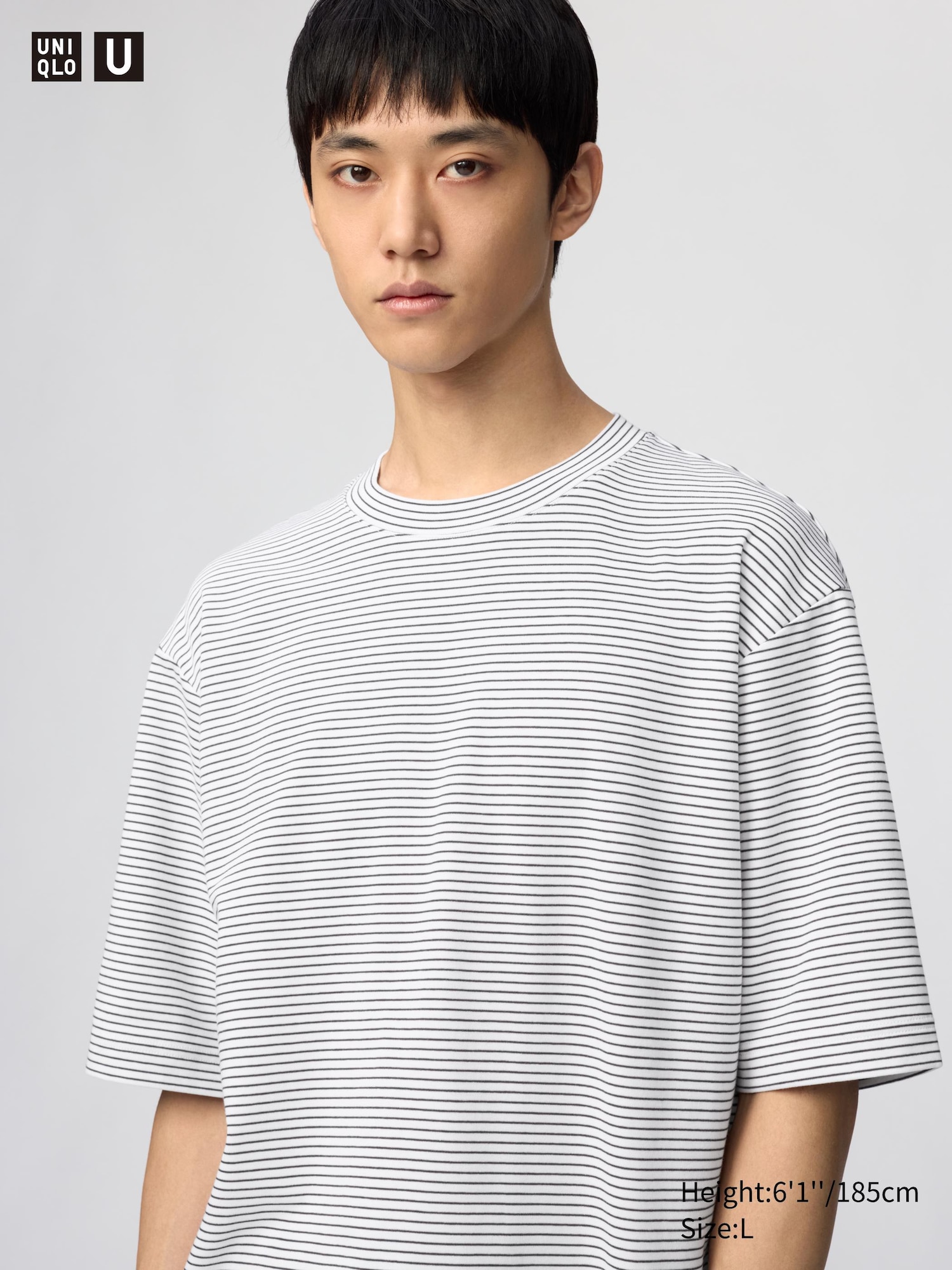 AIRism Cotton Oversized Striped T-Shirt