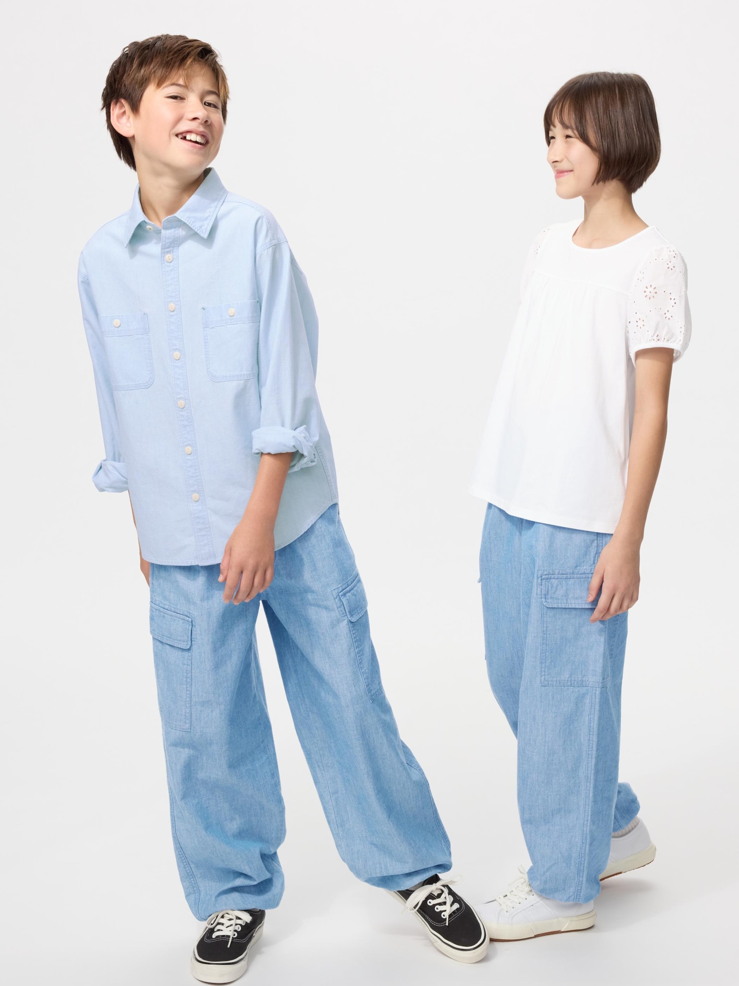 KIDS Cargo Jogger Pants Chambray