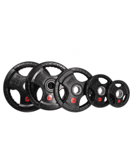 Tri-grip Olympic Rubber Coated Weight Plates (2.5KG to 20KG)