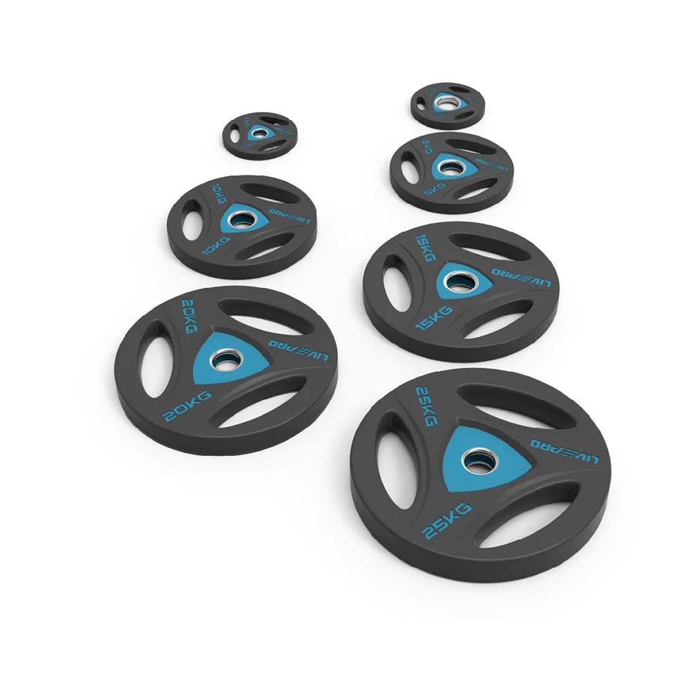 Premium Urethane Tri-Grip Olympic Plates (Sold as Per Piece)